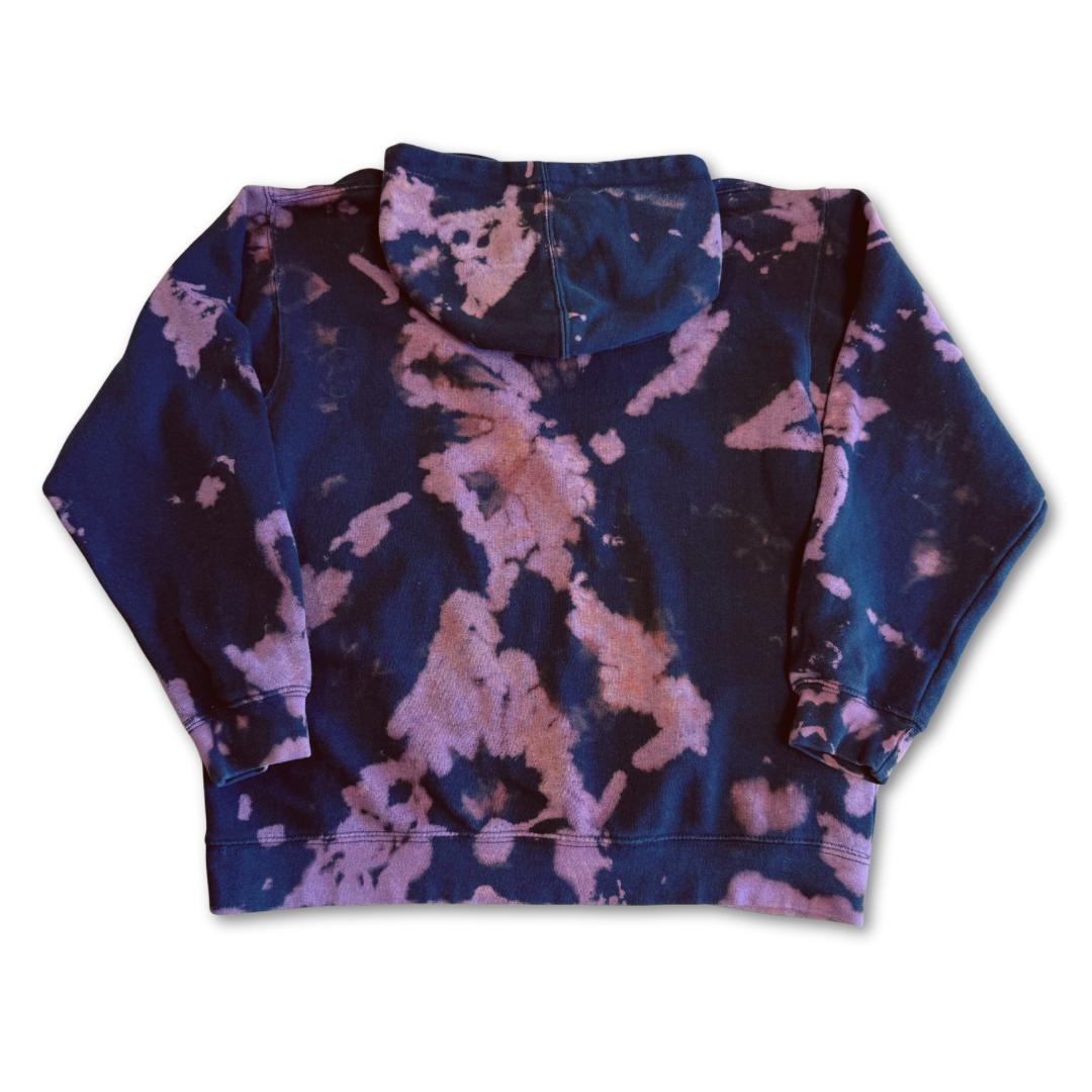 Baltimore Ravens 2012 Superbowl XLVII Studded Bleach Tie Dye Hoodie