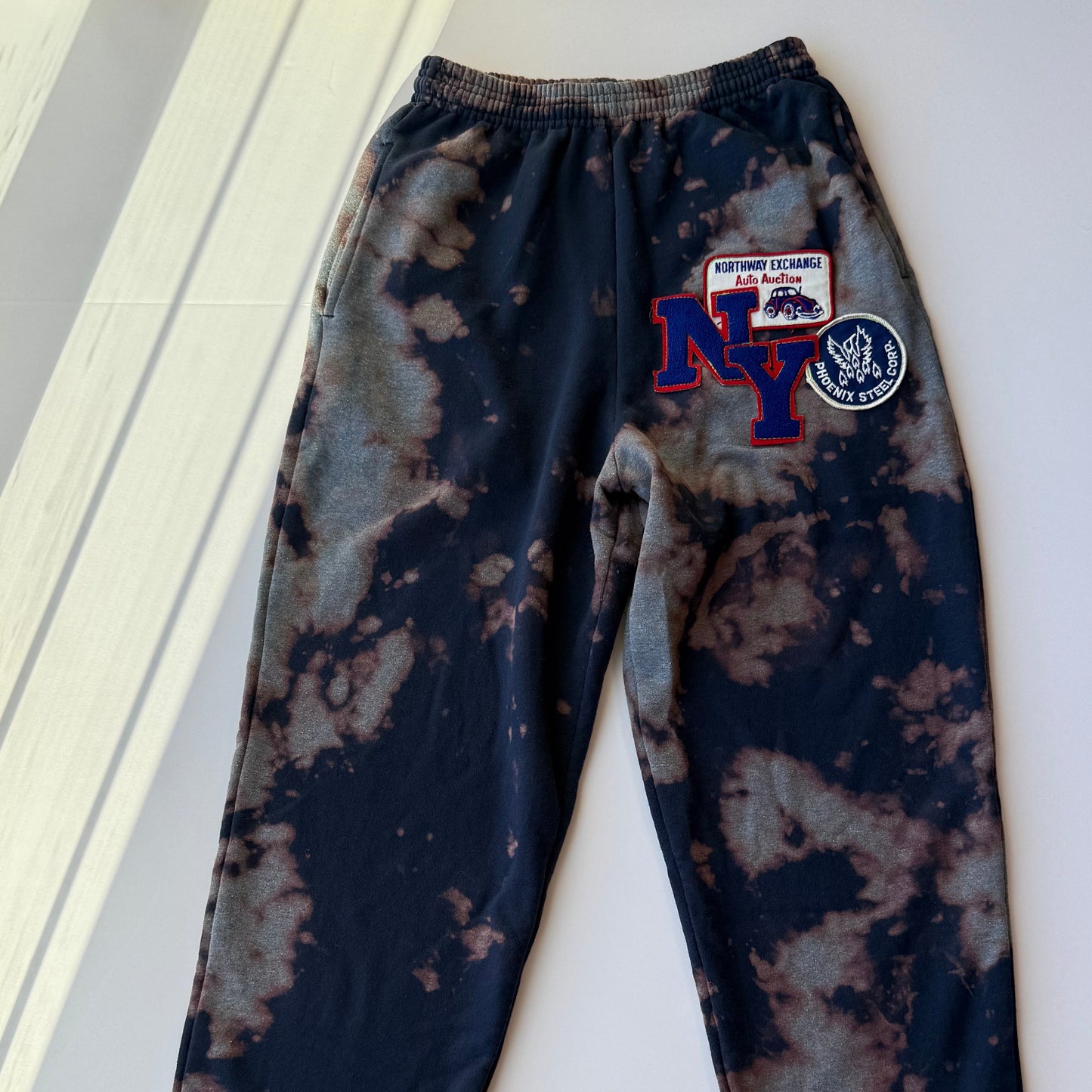 Bleached & Patched ‘Empire State’ Sweatpants