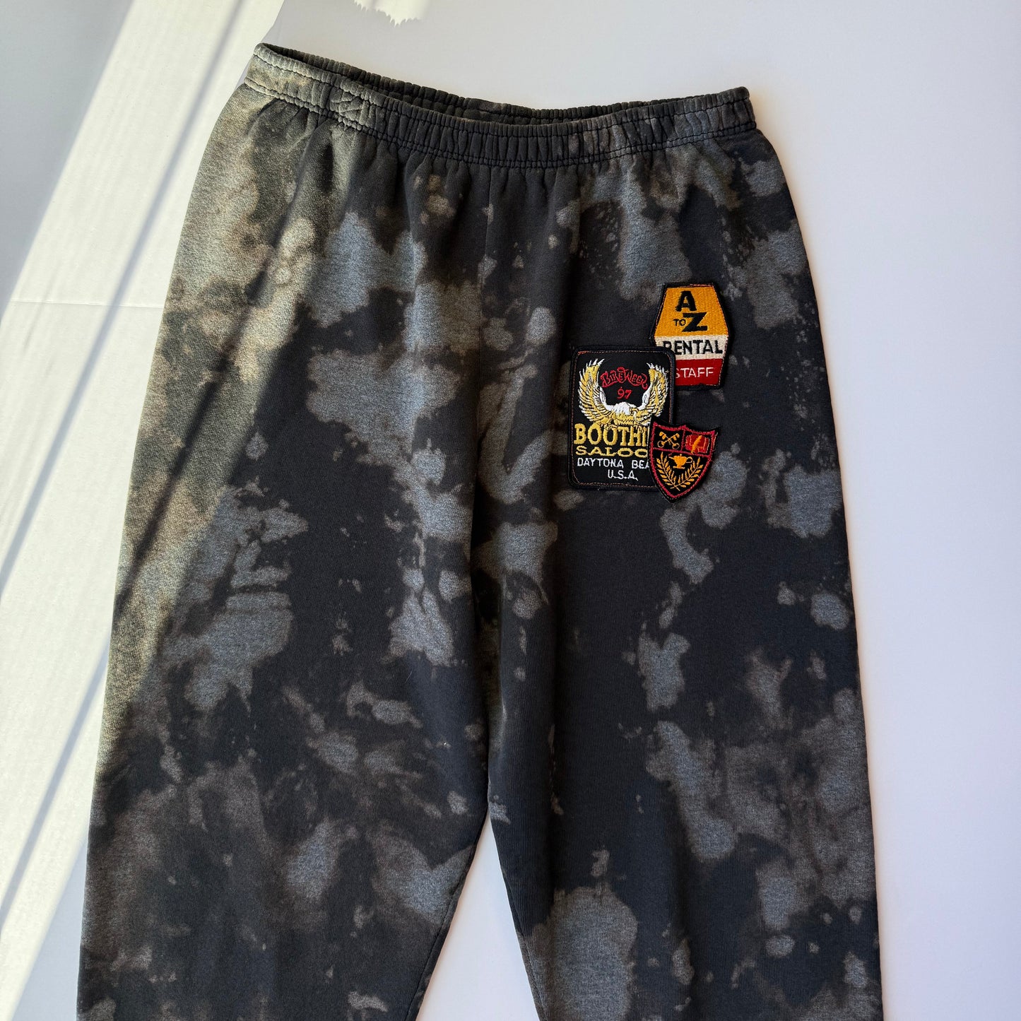 Bleached & Patched ‘Roadster’ Sweatpants