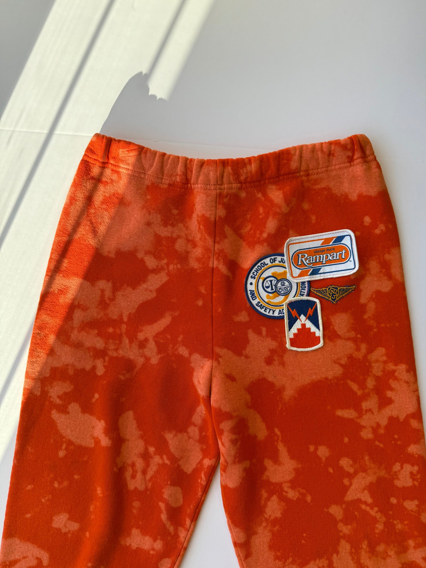 Bleached & Patched ‘Dreamsicle’ Sweatpants