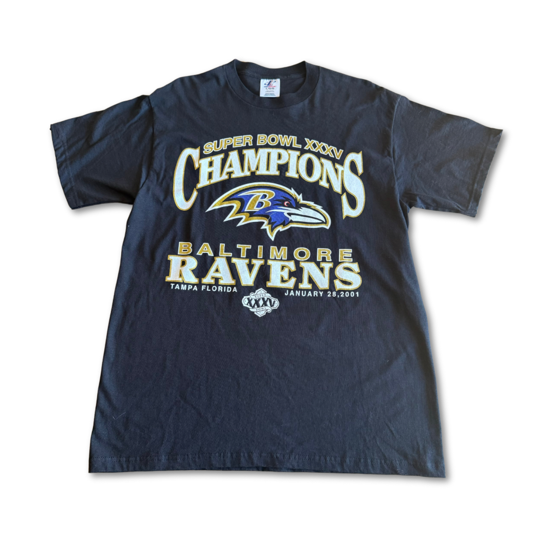 Baltimore Ravens NFL Vintage 2001 Super Bowl XXXV T Shirt
