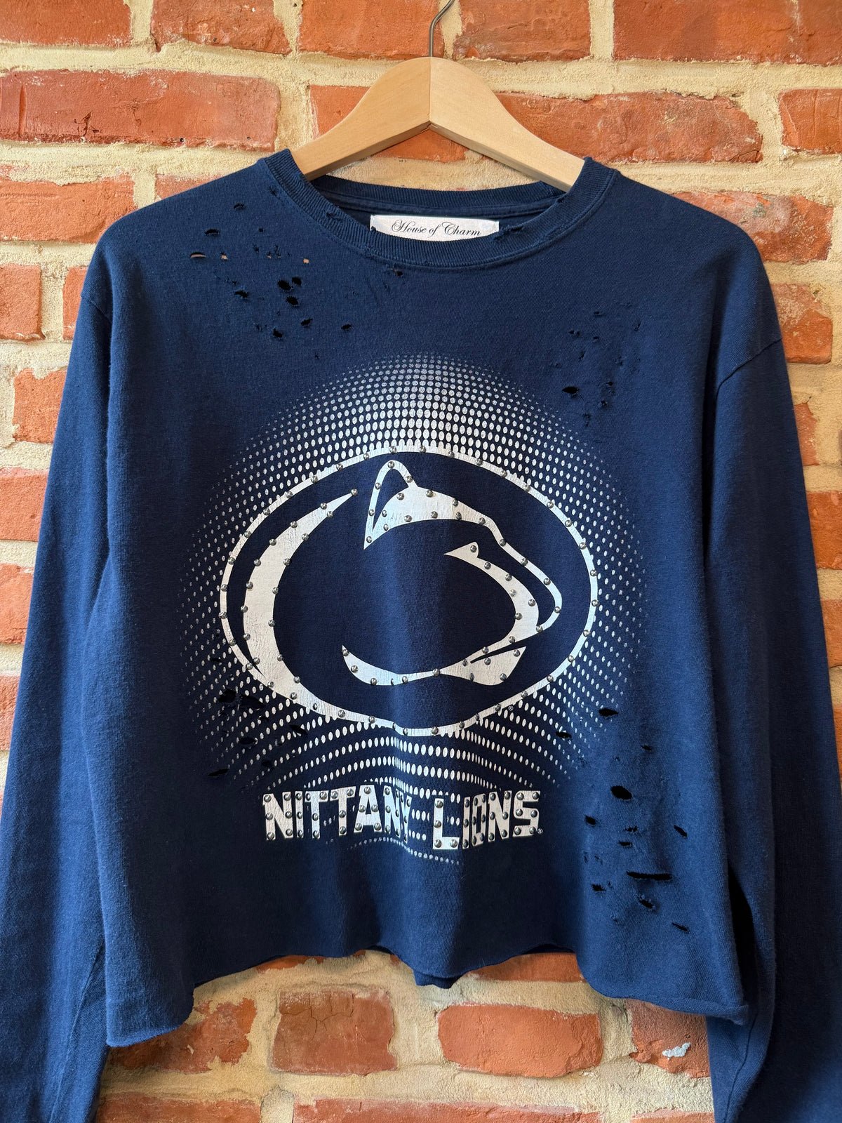 Penn State Distressed Studded T Shirt