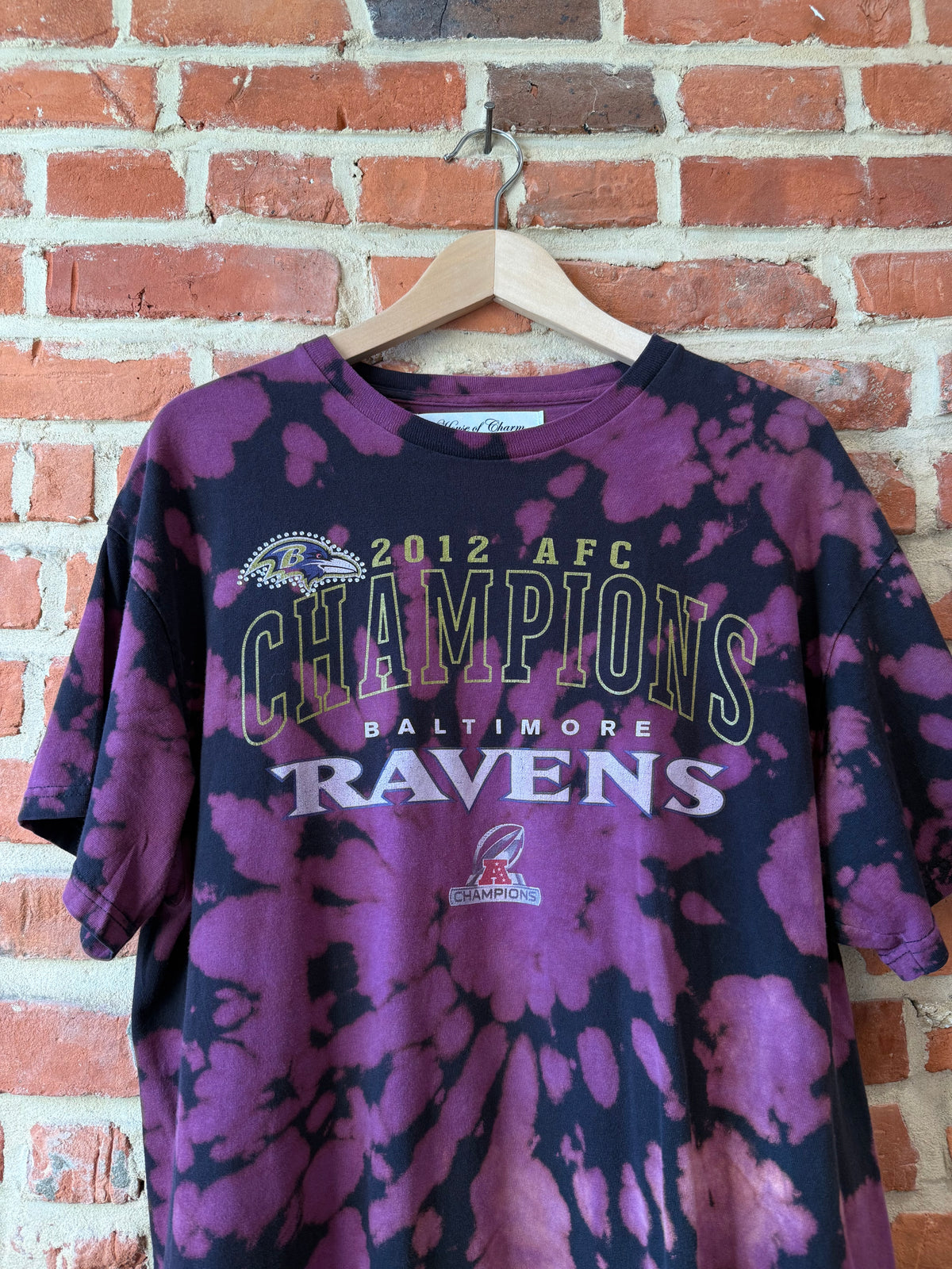 Baltimore Ravens NFL 2012 Tie Dye Rhinestone T Shirt