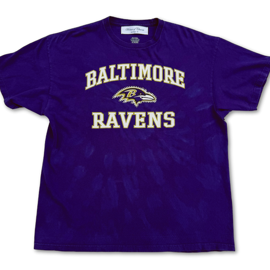 Baltimore Ravens Rhinestone Bleach Tie Dye Short Sleeve T Shirt