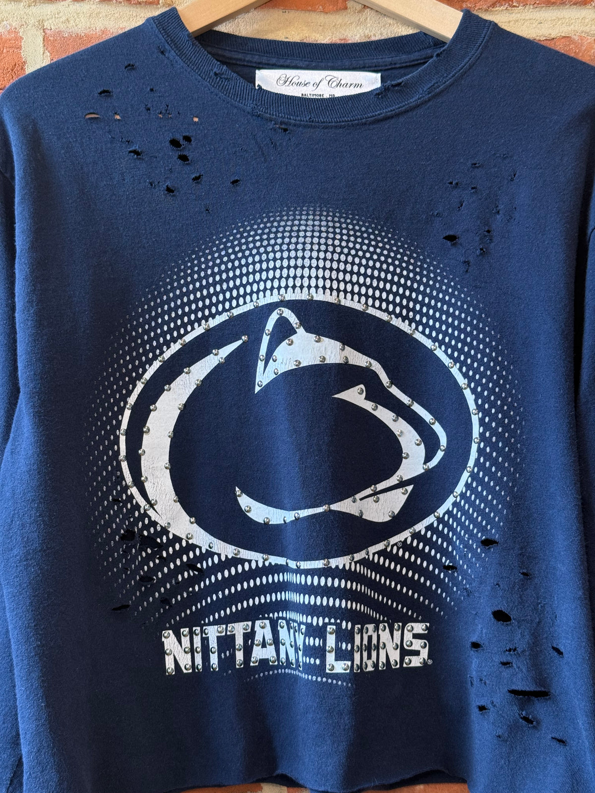 Penn State Distressed Studded T Shirt