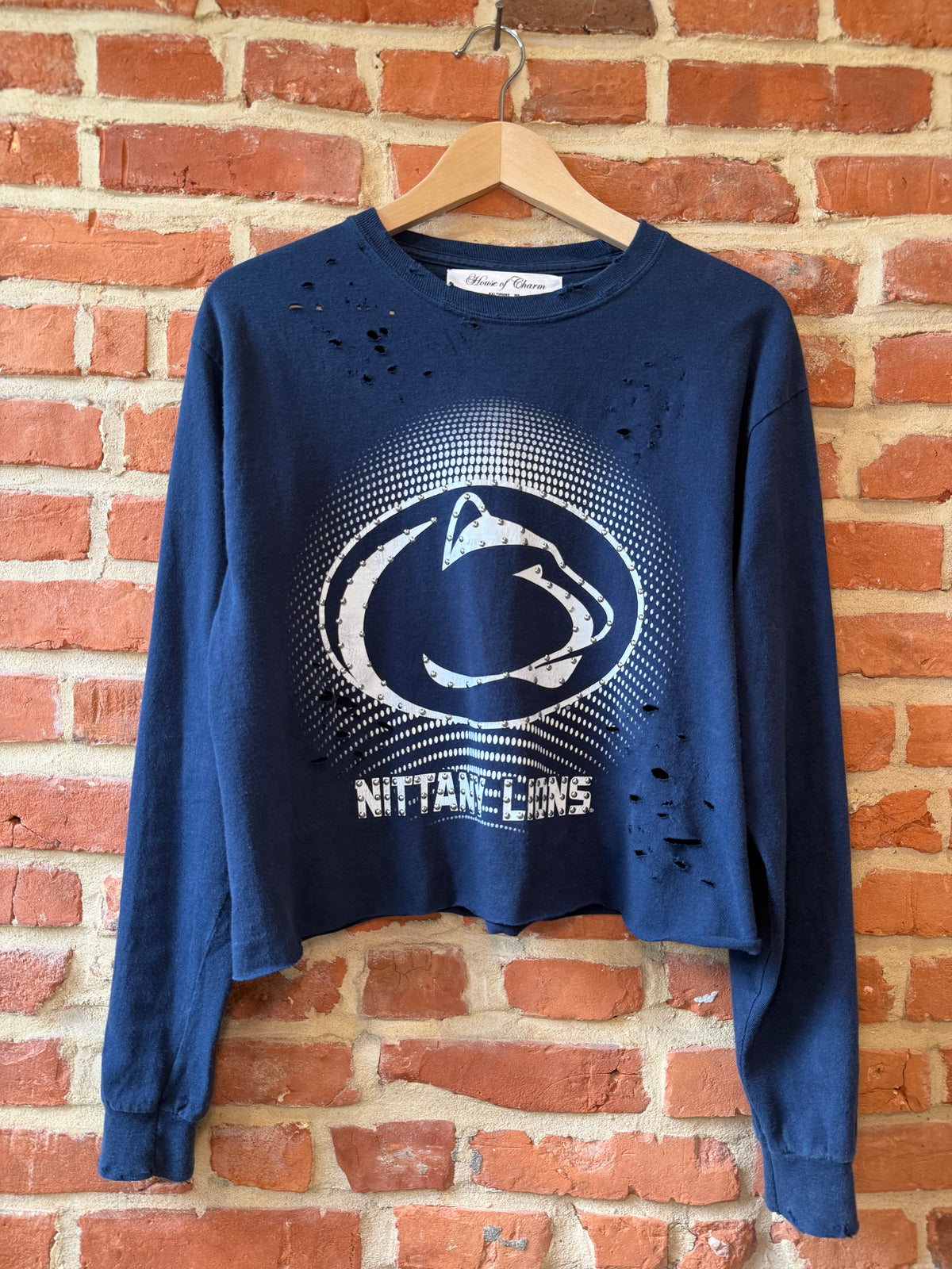 Penn State Distressed Studded T Shirt