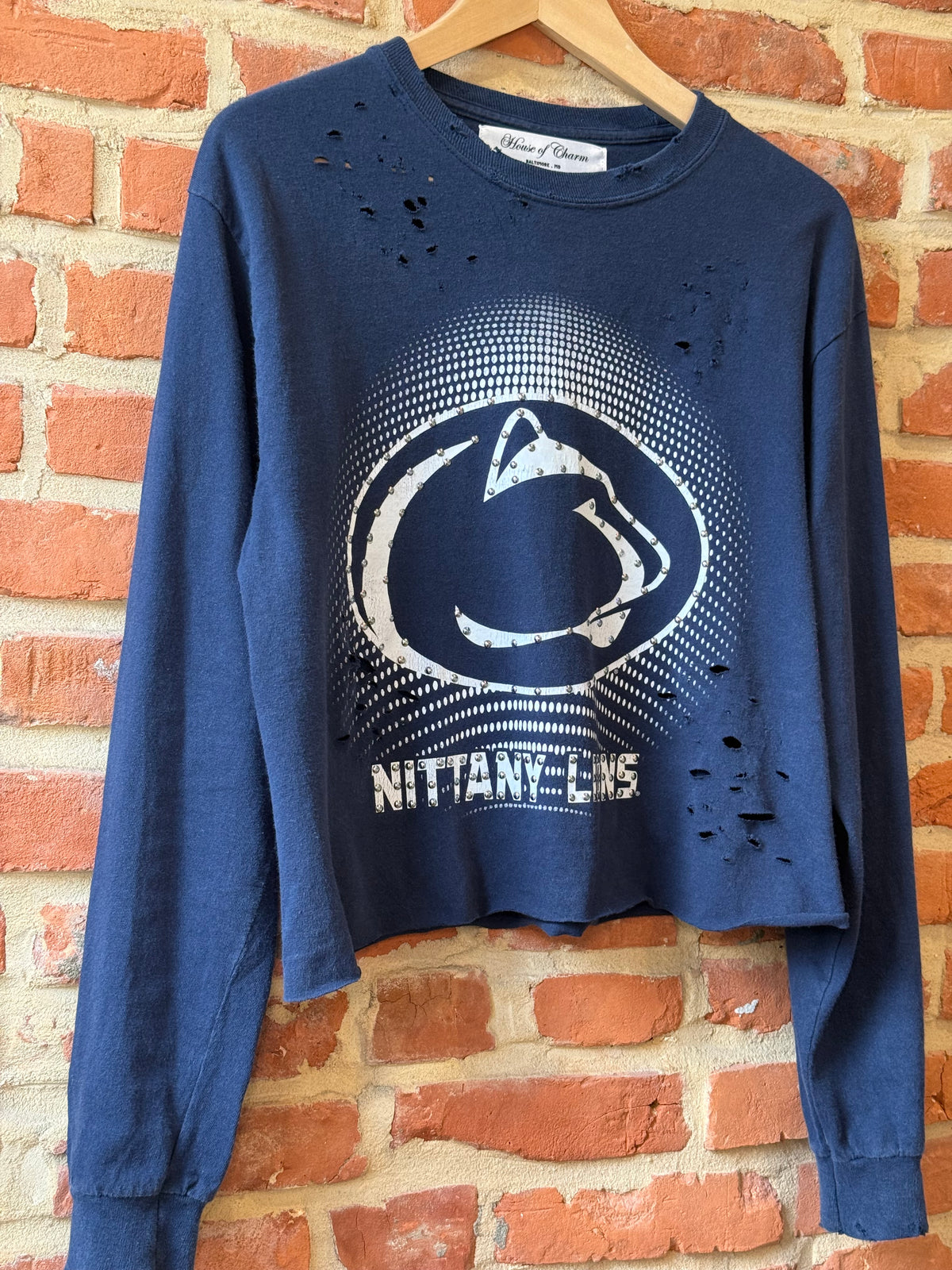 Penn State Distressed Studded T Shirt