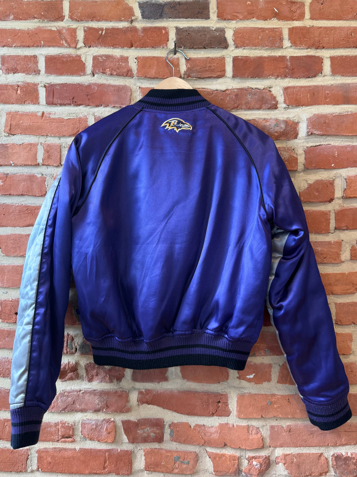Vintage Ravens Satin Bomber Jacket
