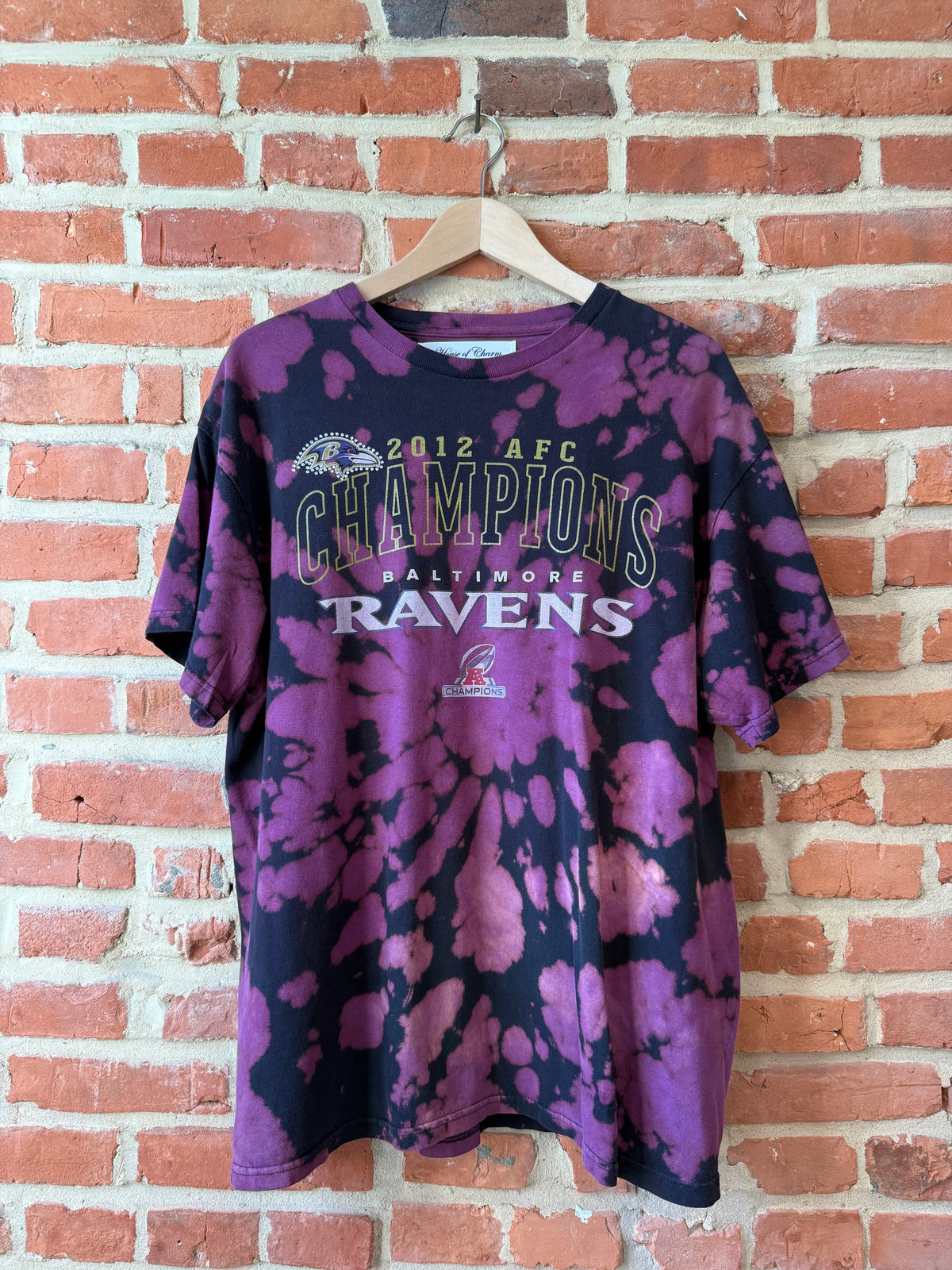Baltimore Ravens NFL 2012 Tie Dye Rhinestone T Shirt