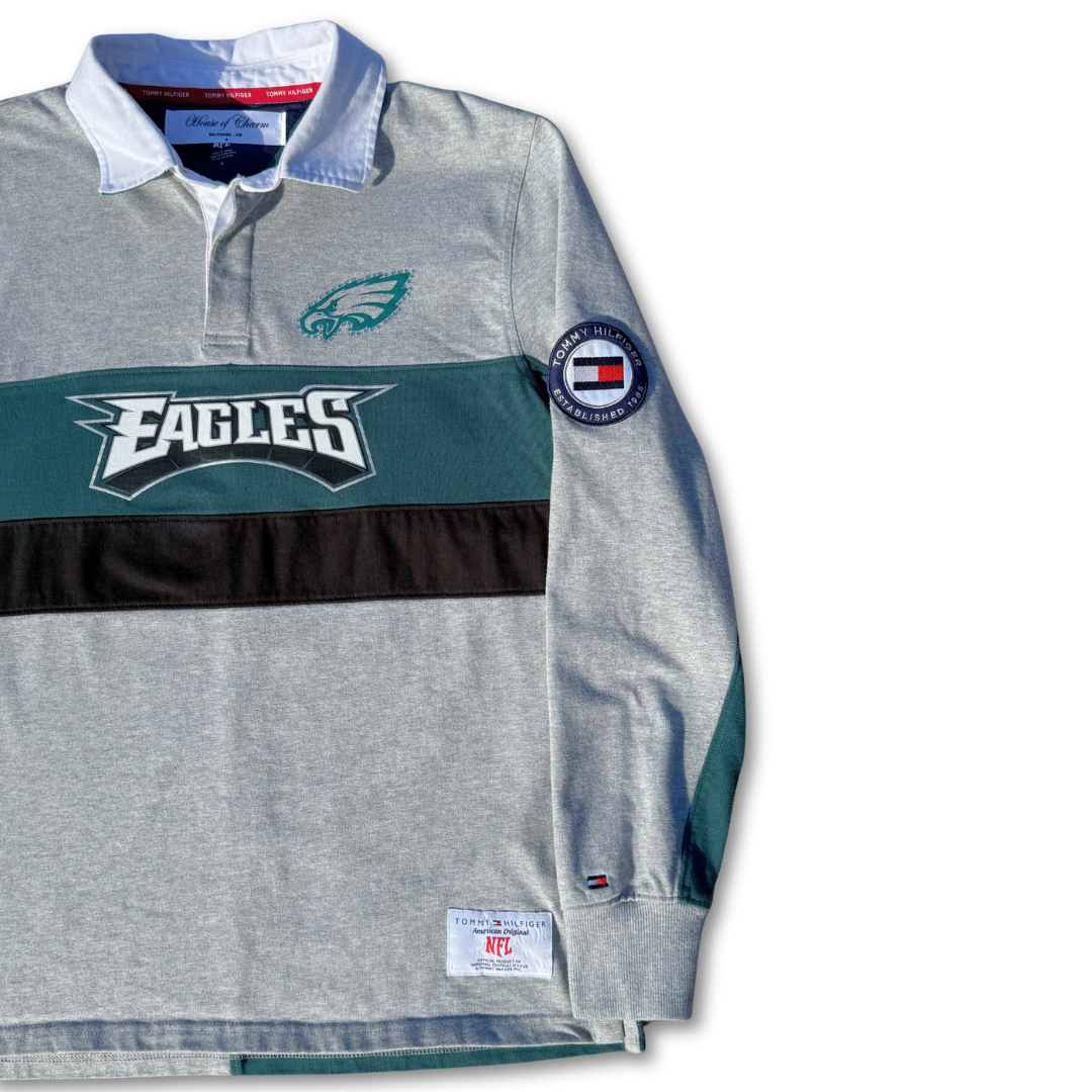 Philadelphia Eagles x Tommy Hilfiger Rhinestone Rugby Polo
