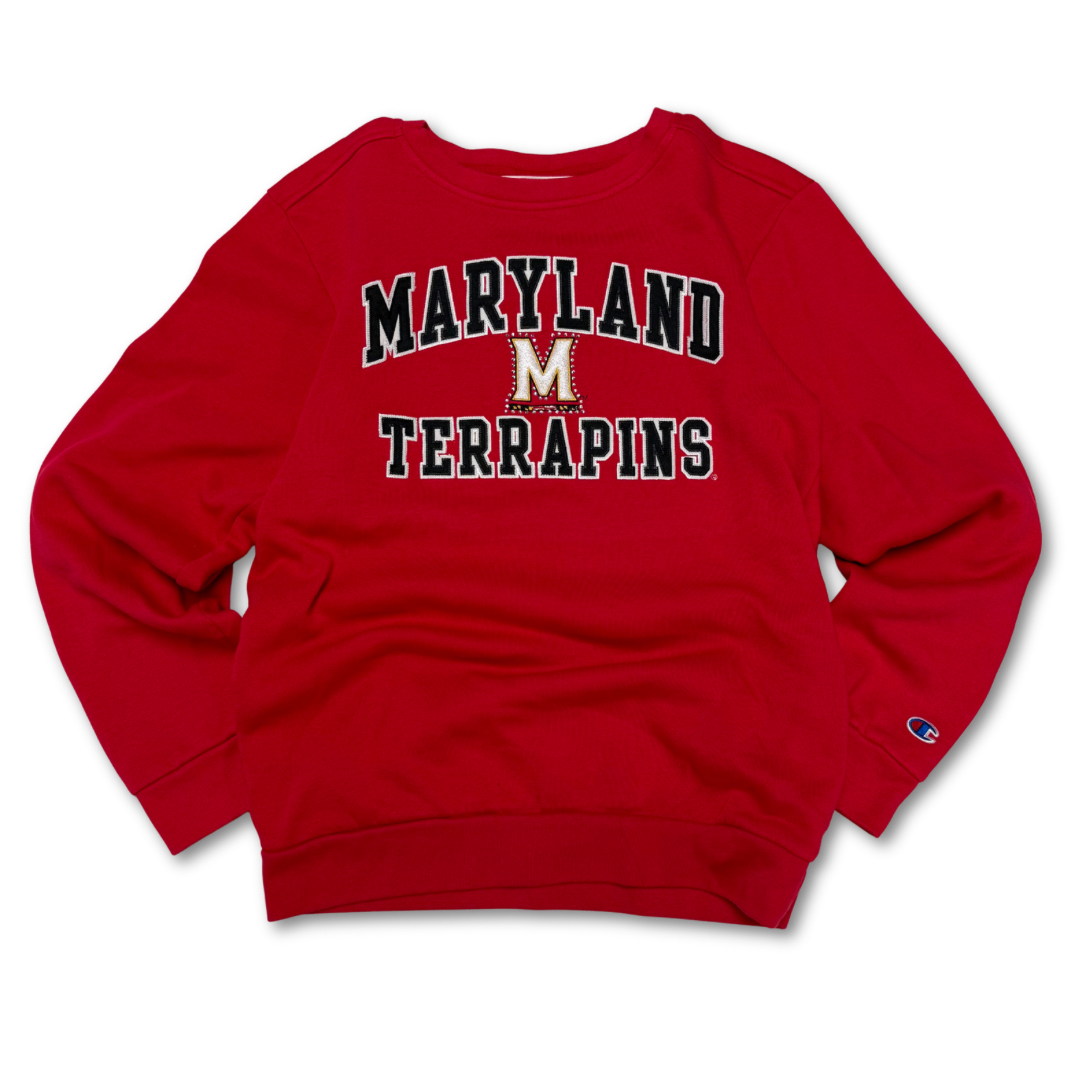 UMD Champion Rhinestone Crewneck