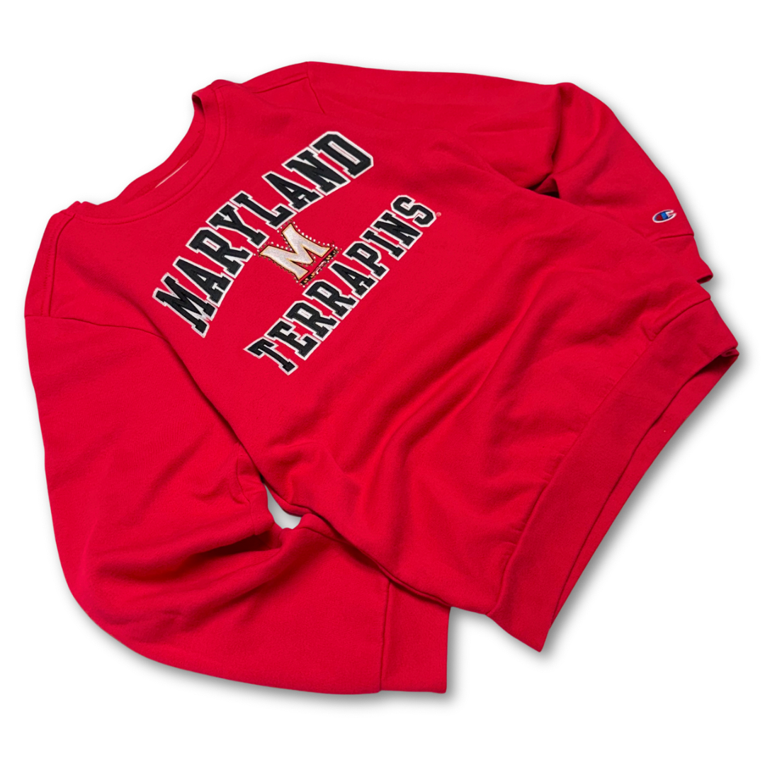 UMD Champion Rhinestone Crewneck