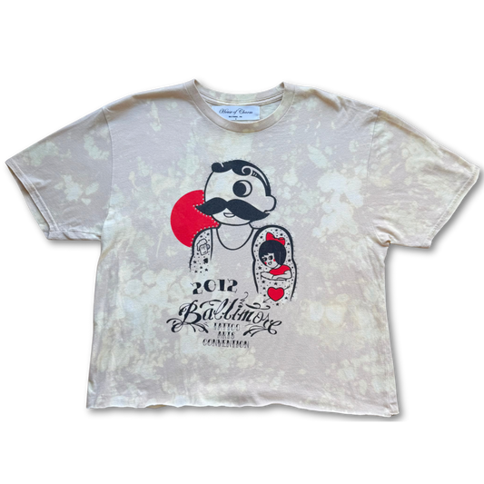 Natty Boh Baltimore  Rhinestone Bleach Tie Dye Short Sleeve T Shirt