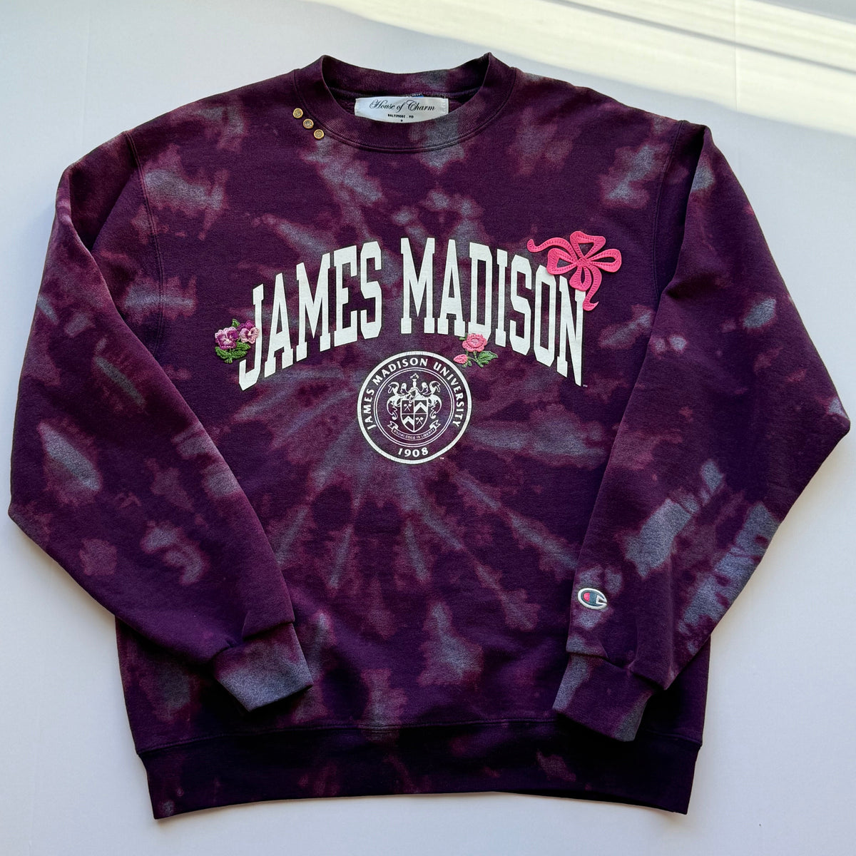 Bleached & Patched ‘JMU’ Crewneck