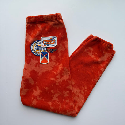 Bleached & Patched ‘Dreamsicle’ Sweatpants