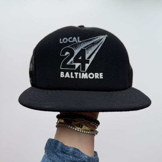 Local 24 Baltimore Union Vintage 90s Trucker Hat