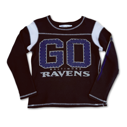 Baltimore Ravens Studded Thermal Long Sleeve T Shirt