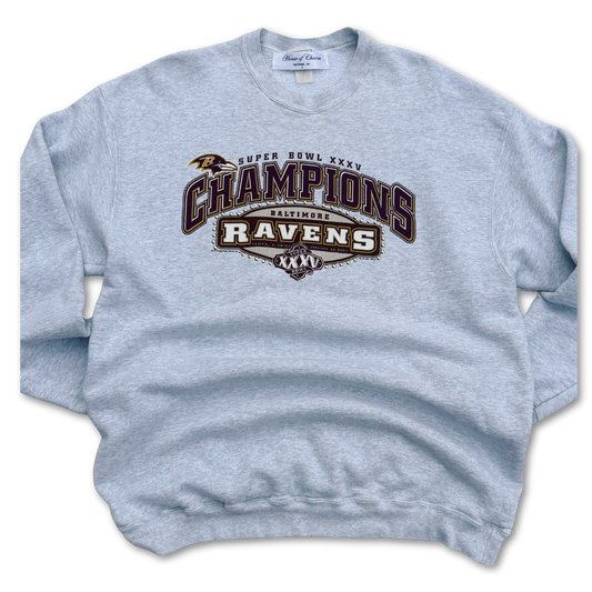 Baltimore Ravens Vintage 2001 Super Bowl XXXV Studded Crewneck