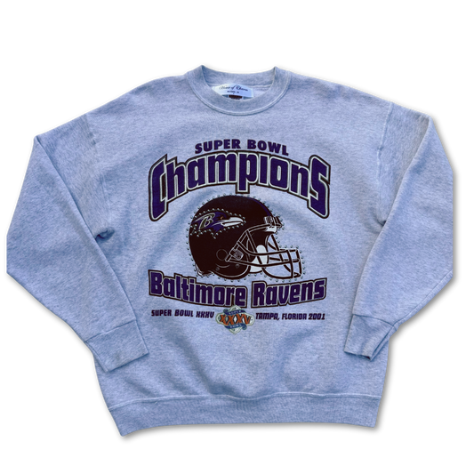 Baltimore Ravens Vintage 2001 Super Bowl XXXV Studded Crewneck